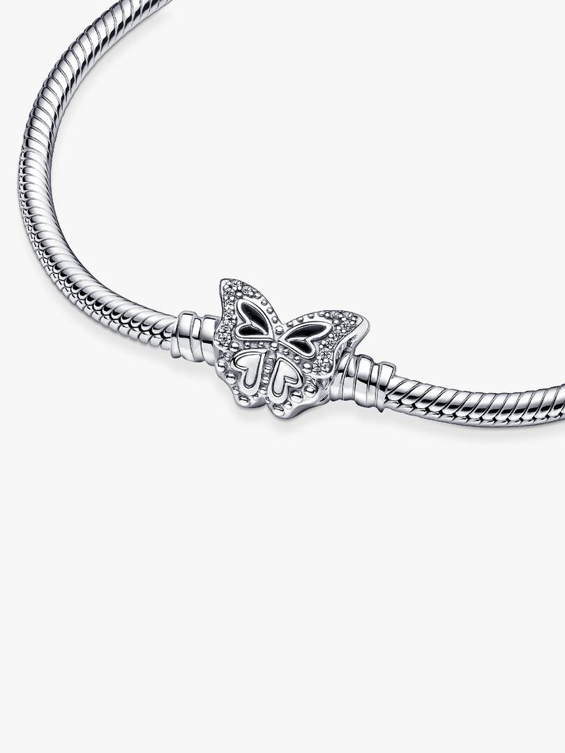 Pandora Moments Butterfly Clasp Snake Chain Bracelet Sterling silver