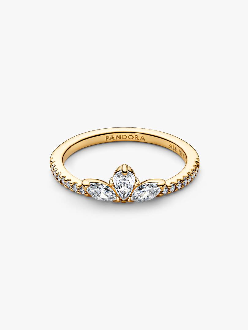 Sparkling Herbarium Cluster Ring 14k gold plating