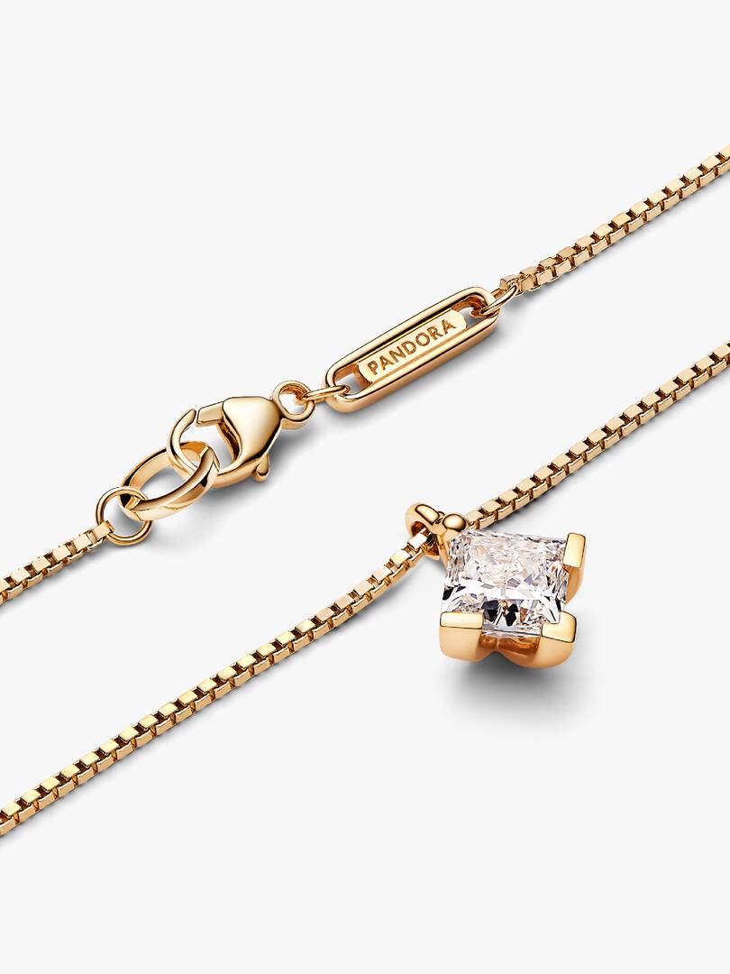 FINAL SALE - Pandora Nova 14k Gold Lab-grown Diamond Pendant Necklace 1.00 ct TW, 14k gold