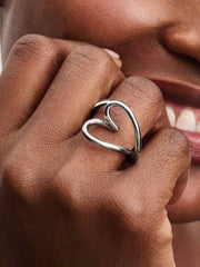 Organically Shaped Heart Ring Sterling silver