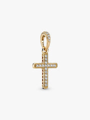 FINAL SALE - Sparkling Cross Pendant 14k gold