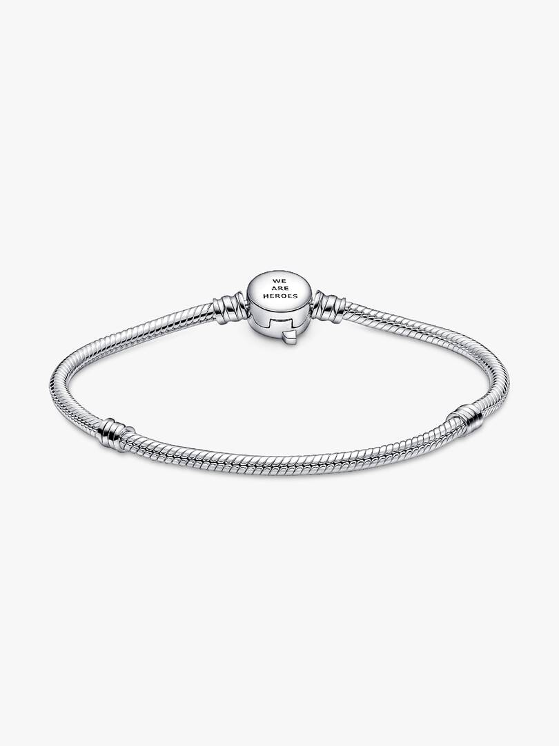 Pandora Moments Marvel The Avengers Logo Clasp Snake Chain Bracelet Sterling silver