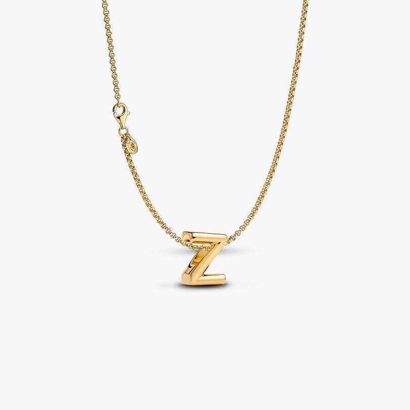 Letter Z Charm Necklace 2 Quantity