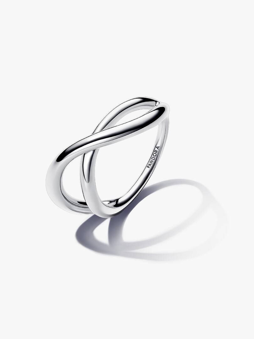 Organically Shaped Infinity Ring Sterling silver