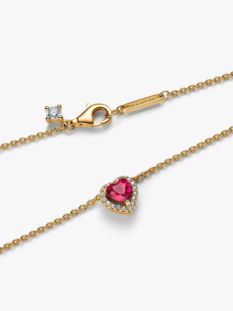 Elevated Heart Necklace 14k gold plating