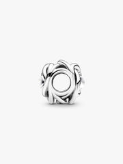 June White Mother of Pearl Eternity Circle Charm Sterling silver
