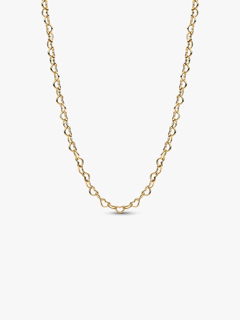 Pandora Era Linked Hearts Chain Necklace 14k gold