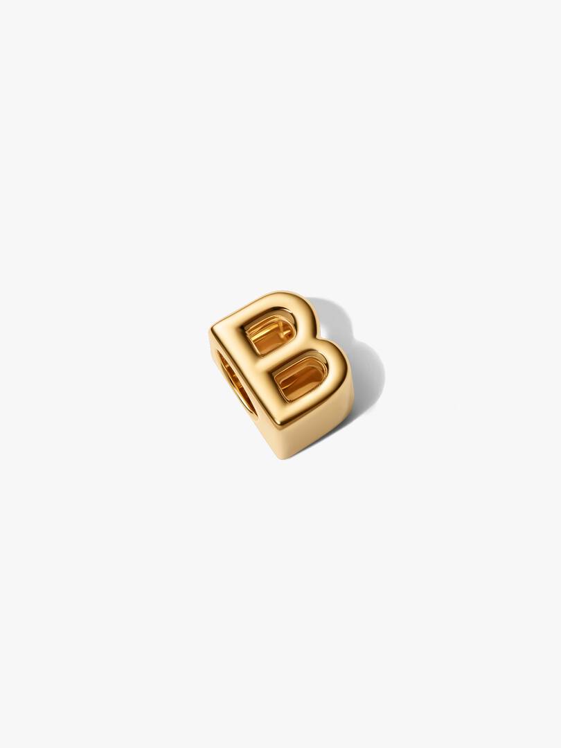Letter B Alphabet Charm 14k gold plating