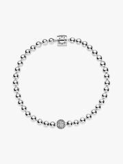 Beads & Pavé Bracelet Sterling silver