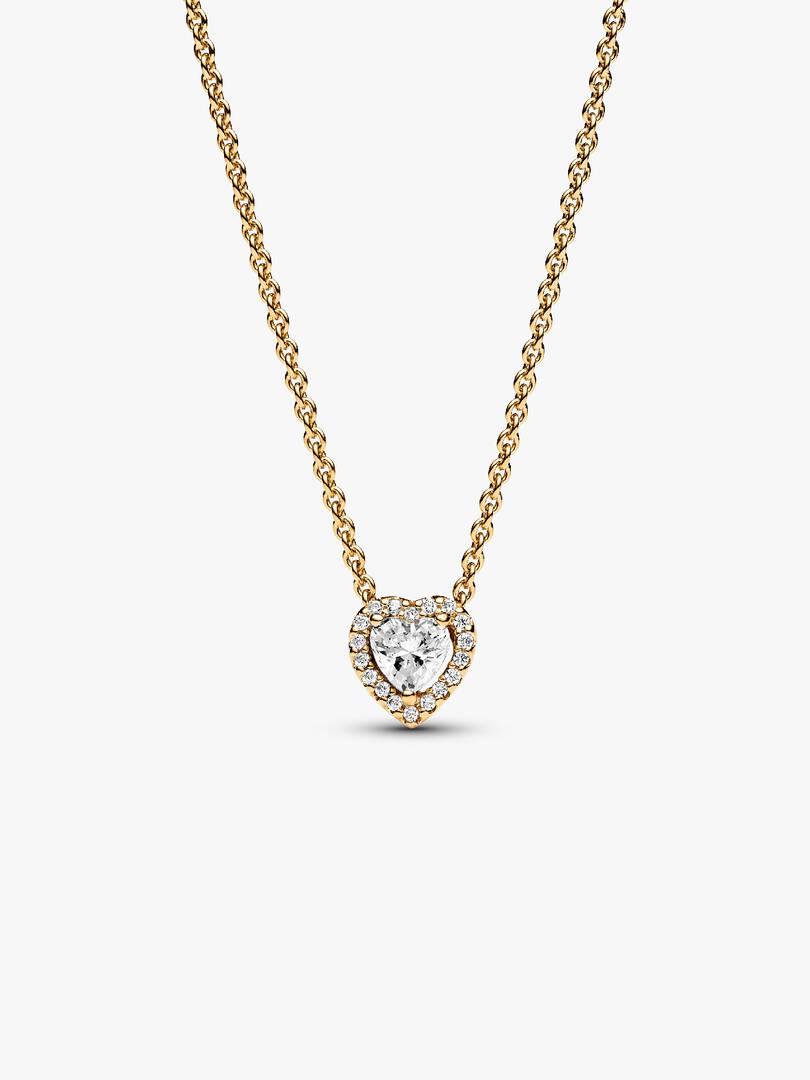 Sparkling Heart Collier Necklace 14k gold plating