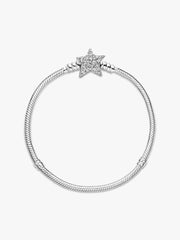 Pandora Moments Asymmetric Star Clasp Snake Chain Bracelet Sterling silver