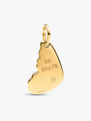 Engravable Butterfly Wing Tag Pendant 14k gold plating