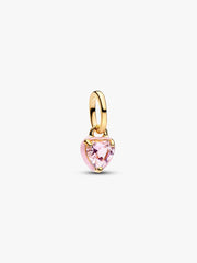 Pink Chakra Heart Mini Dangle Charm 14k gold plating
