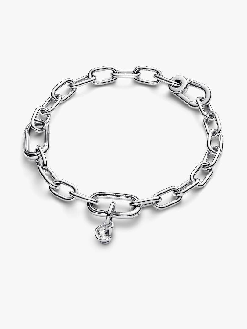 Pandora ME Sparkling Moon Mini Dangle Charm Sterling silver
