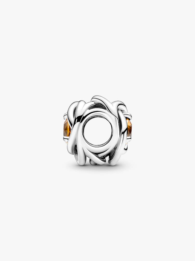 November Honey Eternity Circle Charm Sterling silver