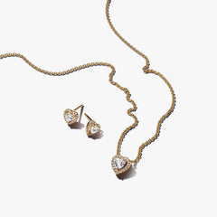 Sparkling Elevated Heart Jewelry Gift Set 2 Quantity