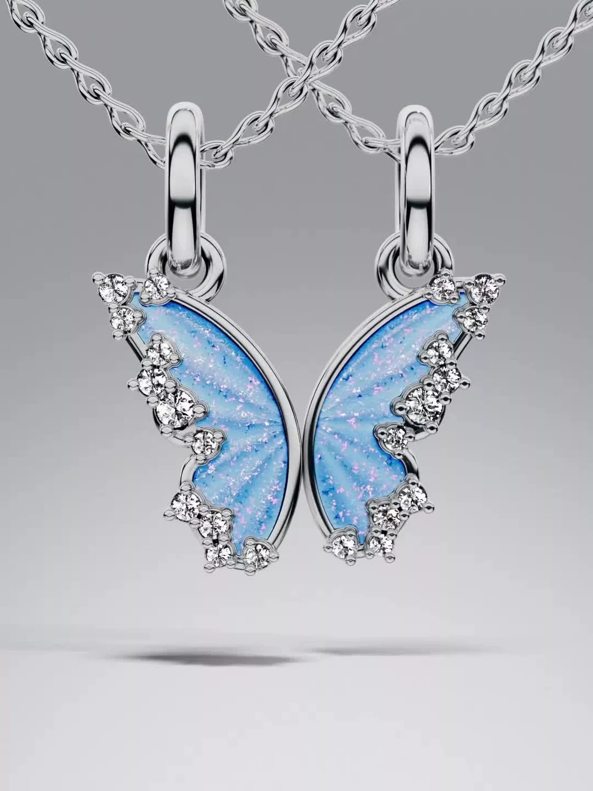 Splittable Butterfly Dangle Charm Sterling silver