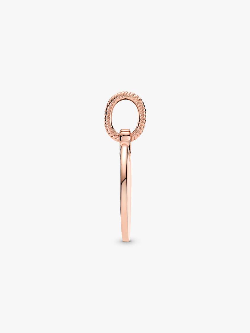 Engravable Round Tag Pendant 14k rose gold plating