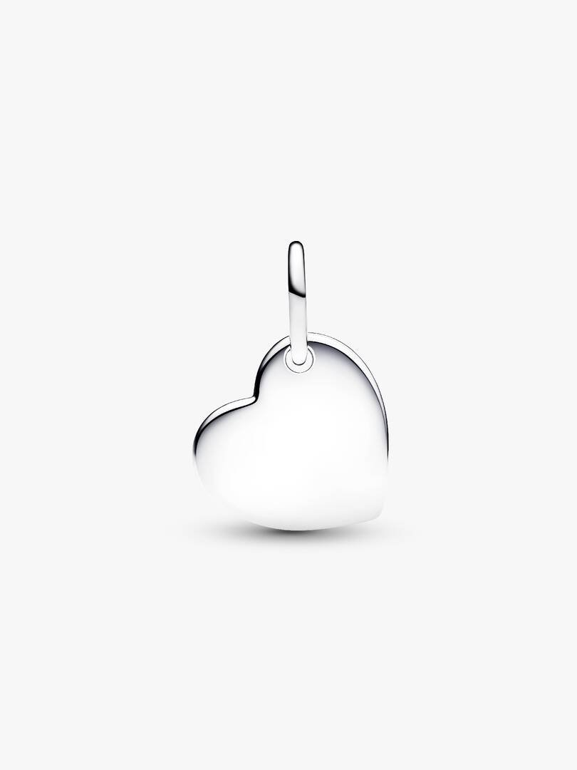 January Engravable Red Stone Heart Dangle Charm Sterling silver