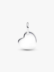 January Engravable Red Stone Heart Dangle Charm Sterling silver