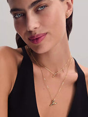Organically Shaped Heart Stud Earrings 14k gold plating