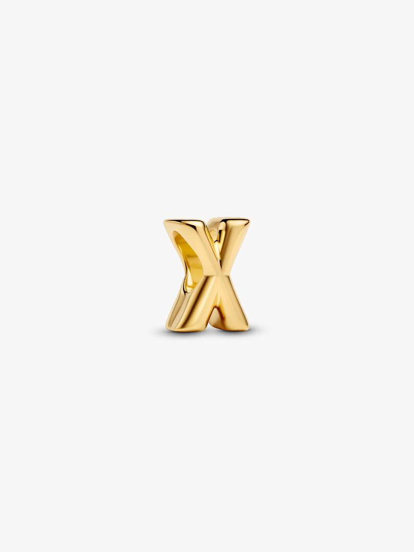 Letter X Alphabet Charm 14k gold plating