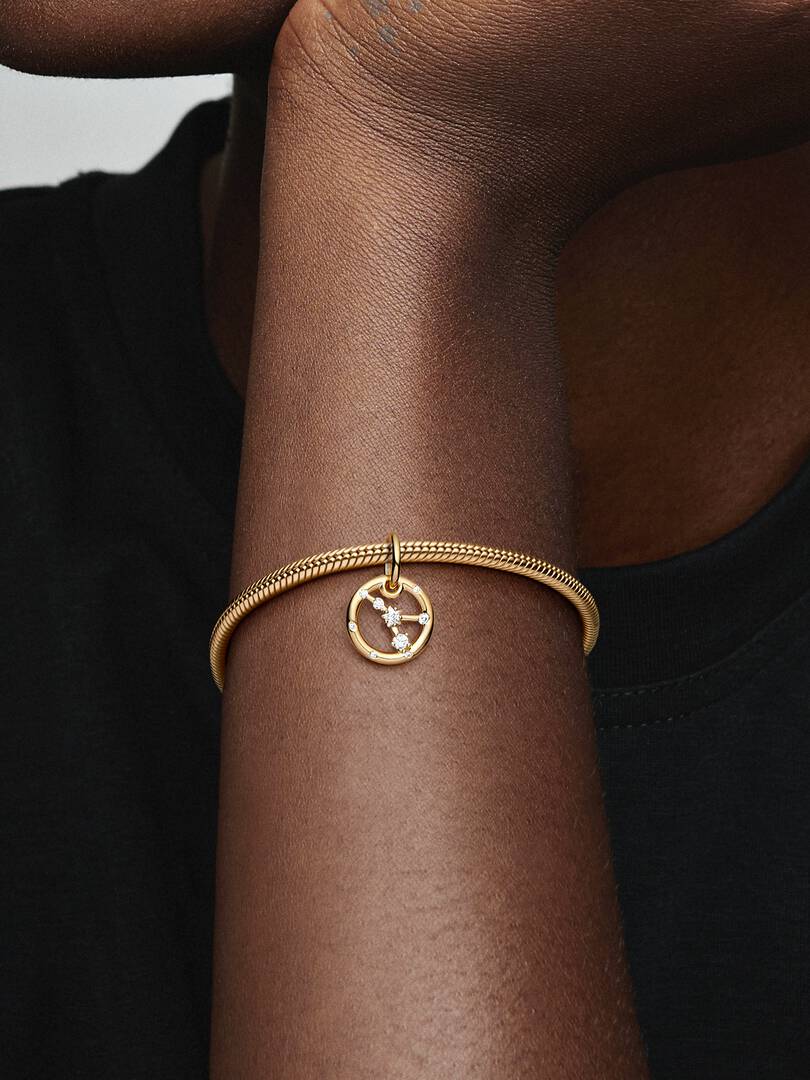 Cancer Zodiac Dangle Charm 14k gold plating