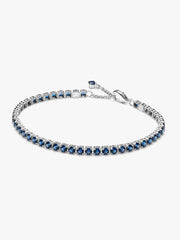 Sparkling Blue Tennis Bracelet Sterling silver