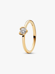 Pandora Talisman 14k Gold Lab-grown Diamond Heart Ring 0.25 ct TW, 14k gold