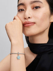 Blue Blossom Dangle Charm Sterling silver