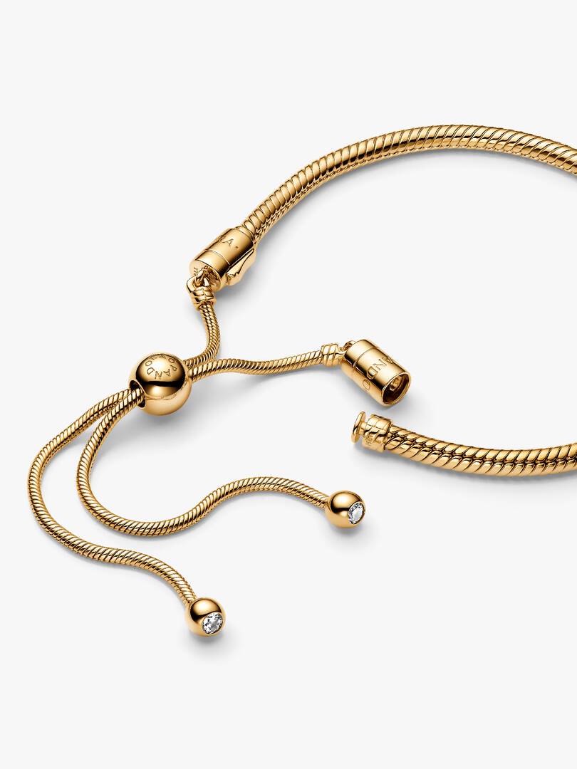 Snake Chain Slider Bracelet 14k gold plating