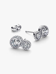 FINAL SALE - Embracing Halo Stud Earrings Sterling silver