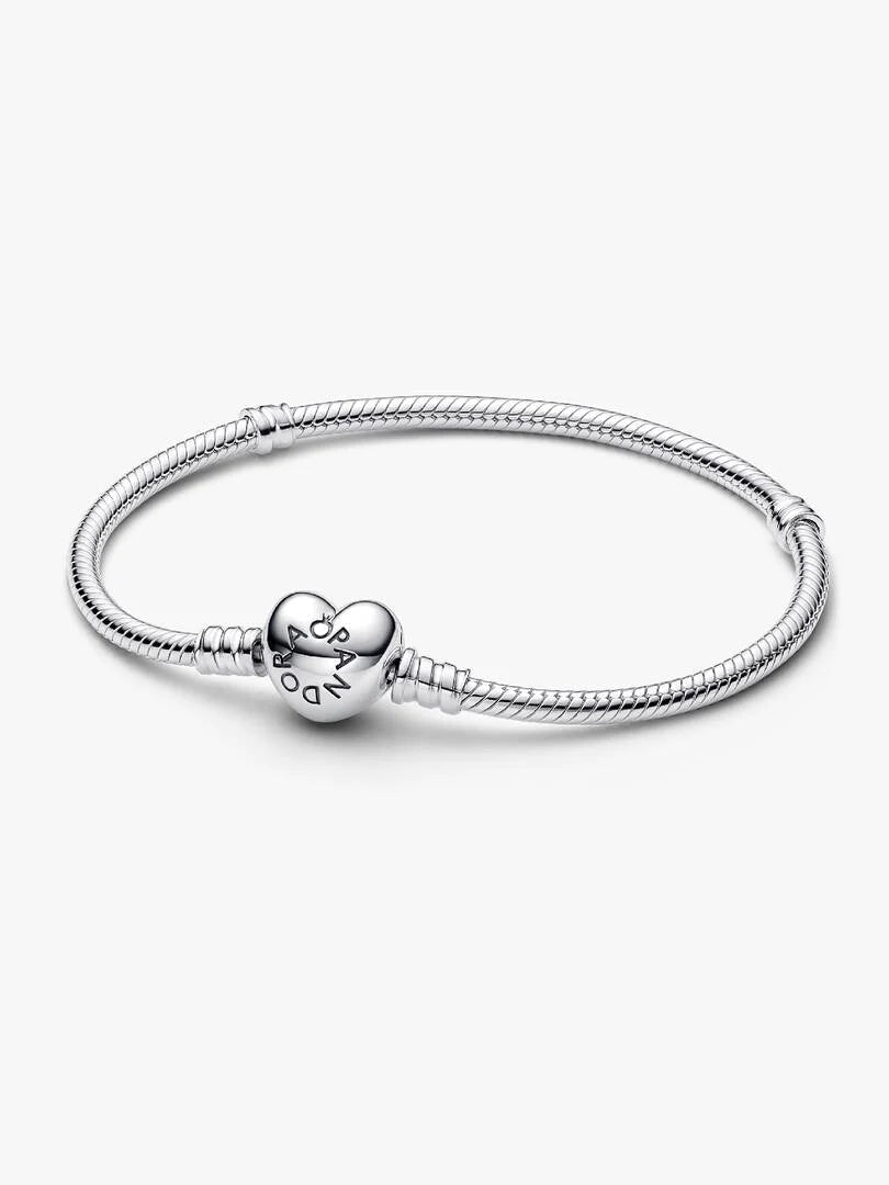 Moments Heart & Snake Chain Bracelet Sterling silver