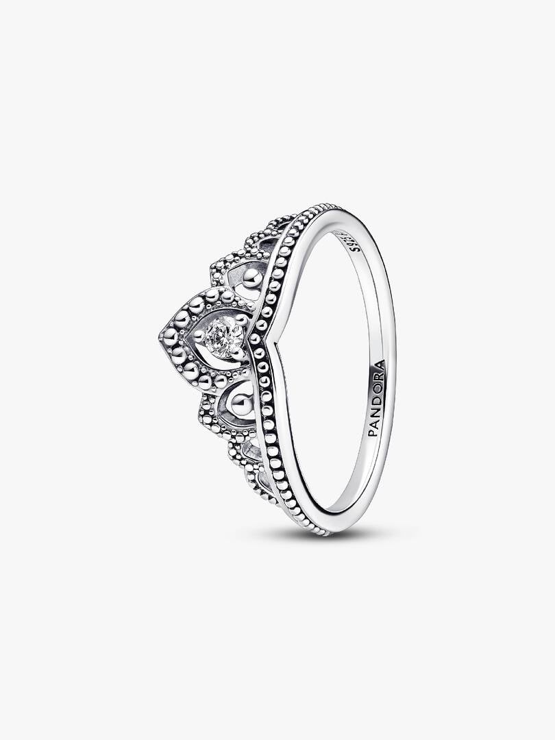 FINAL SALE - Regal Beaded Tiara Ring Sterling silver