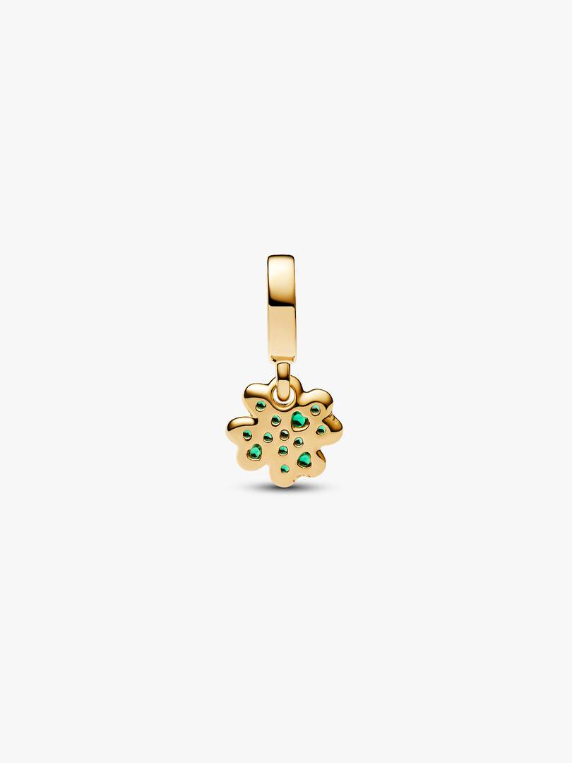 Four-leaf Clover Dangle Charm 14k gold plating