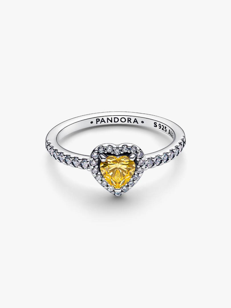 Sparkling Elevated Heart Ring Sterling silver