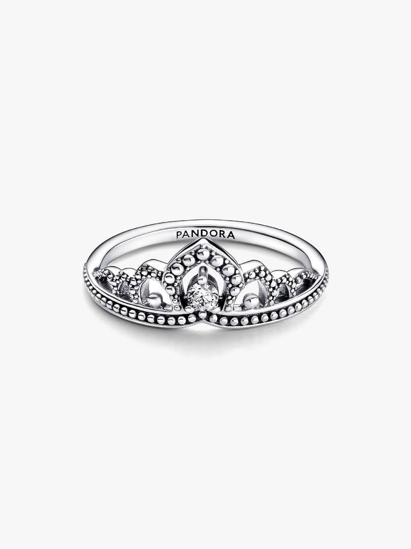 FINAL SALE - Regal Beaded Tiara Ring Sterling silver