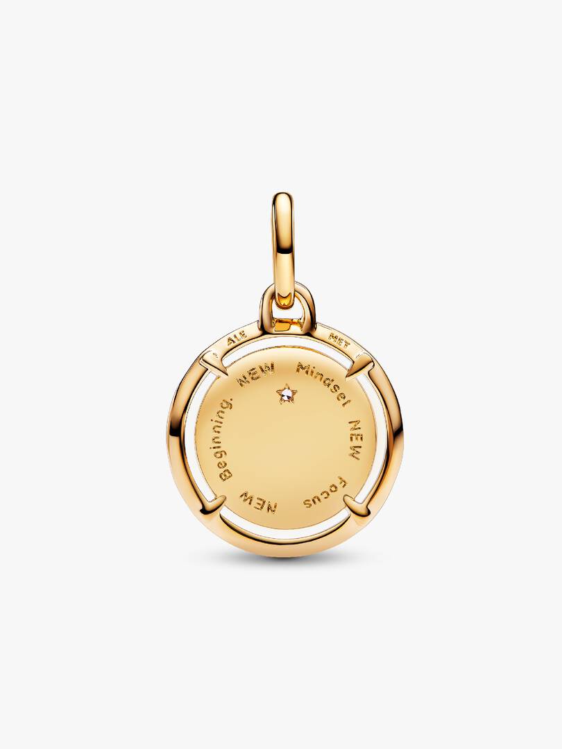 Scarab Beetle Medallion Charm 14k gold plating
