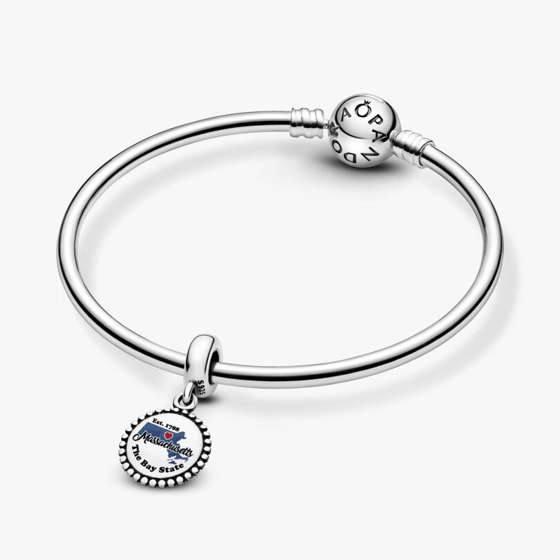 Massachusetts Map Dangle Charm