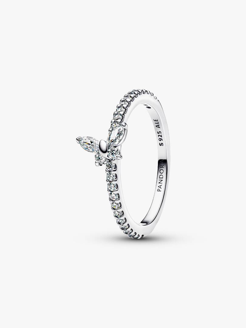 Sparkling Butterfly Ring Sterling silver