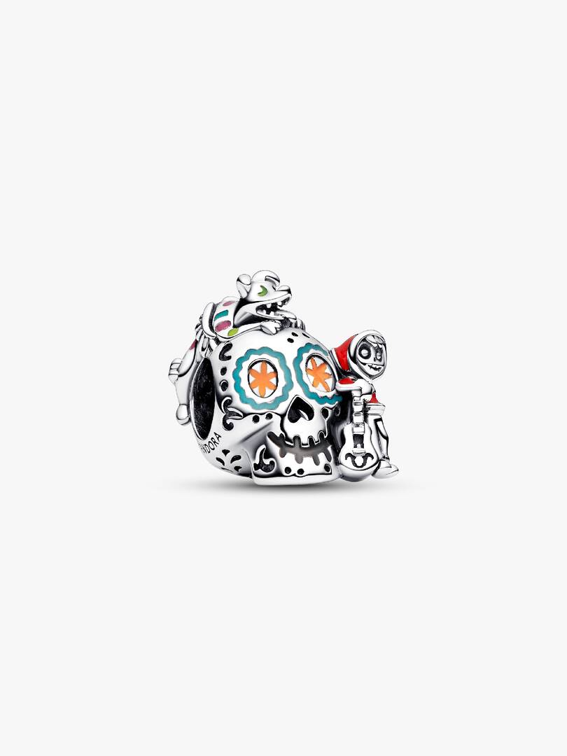 Disney Pixar Coco Miguel & Dante Skull Glow-in-the-dark Charm Sterling silver