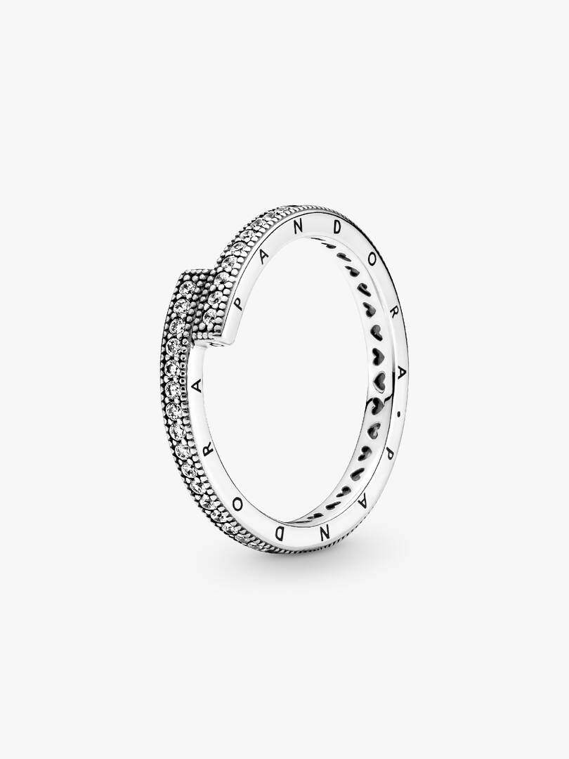 Sparkling Overlapping Ring Sterling silver