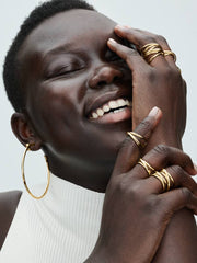 FINAL SALE - Open 65 mm Hoops 14k gold plating