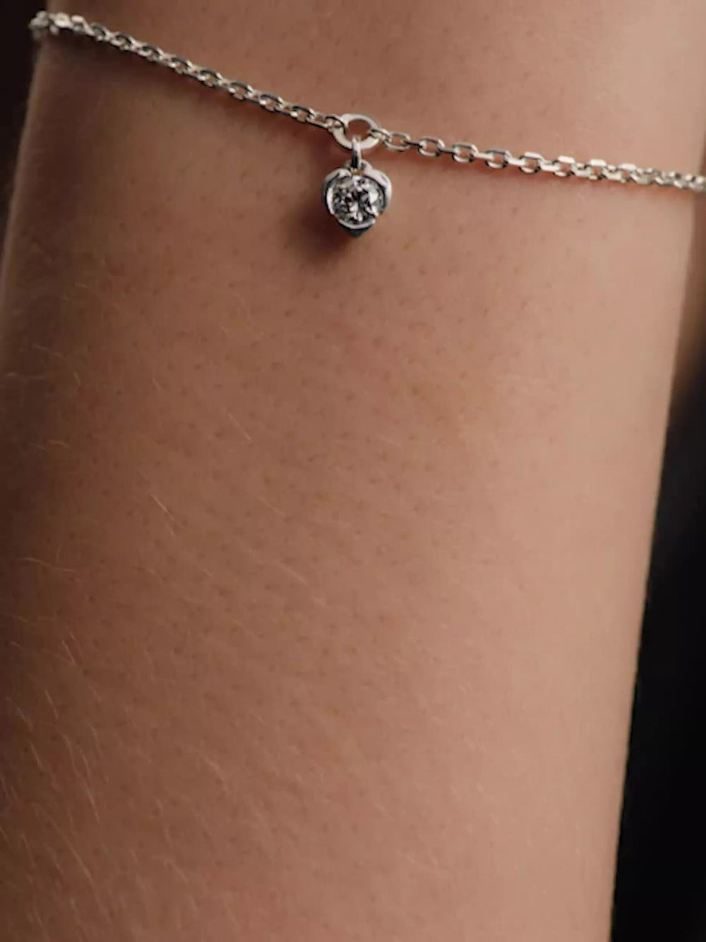 FINAL SALE - Pandora Talisman Sterling Silver Lab-grown Diamond Heart Chain Bracelet 0.25 ct TW, Sterling silver