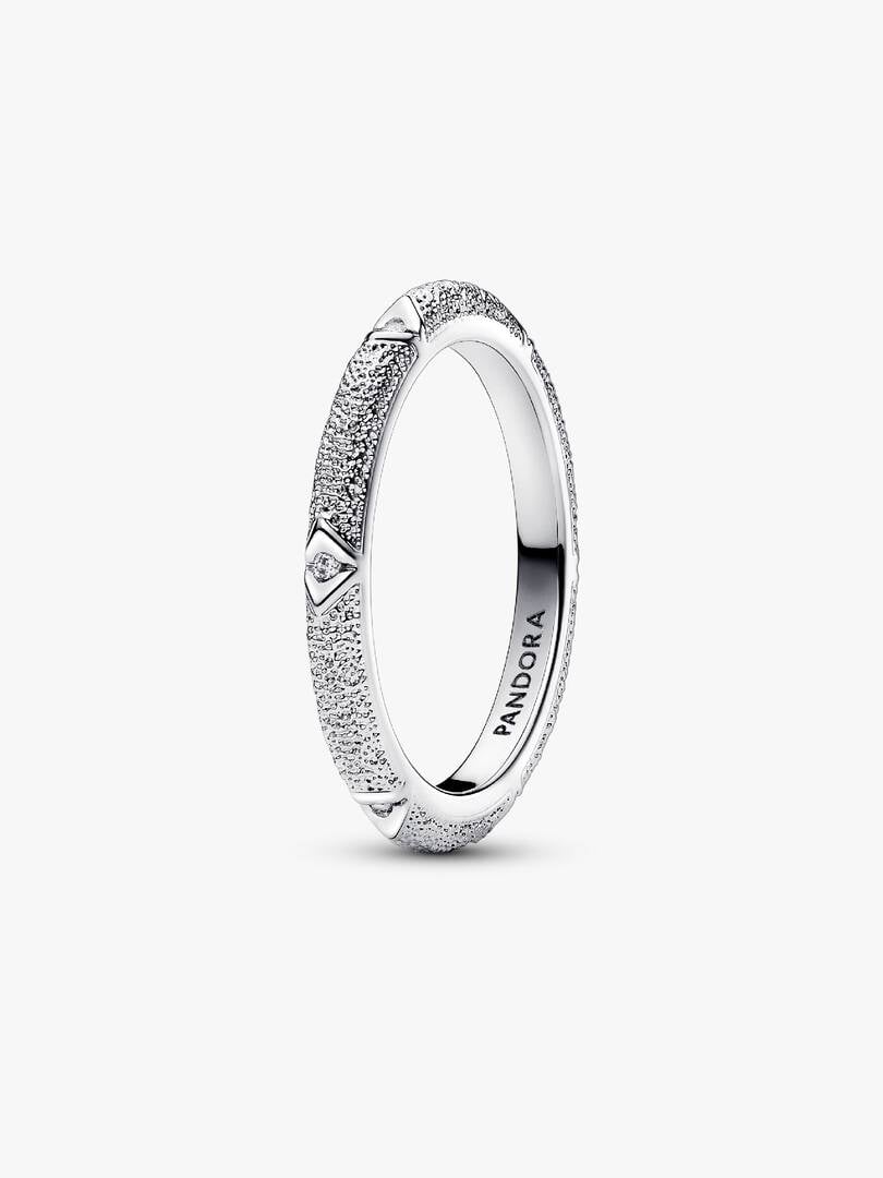 FINAL SALE - Texture & Stones Ring Sterling silver