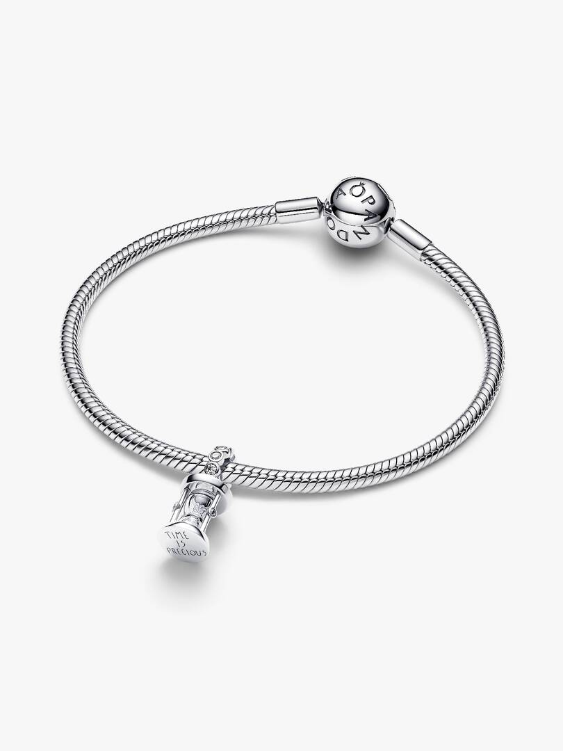 Hourglass Dangle Charm Sterling silver