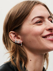 Sparkling Herbarium Cluster Stud Earrings Sterling silver