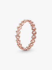 Band of Hearts Ring 14k rose gold plating