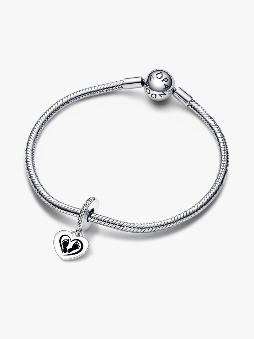 Footprint Dangle Charm Sterling silver