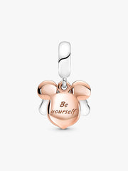 Disney Mickey Mouse Double Dangle Charm Sterling silver, 14k rose gold plating